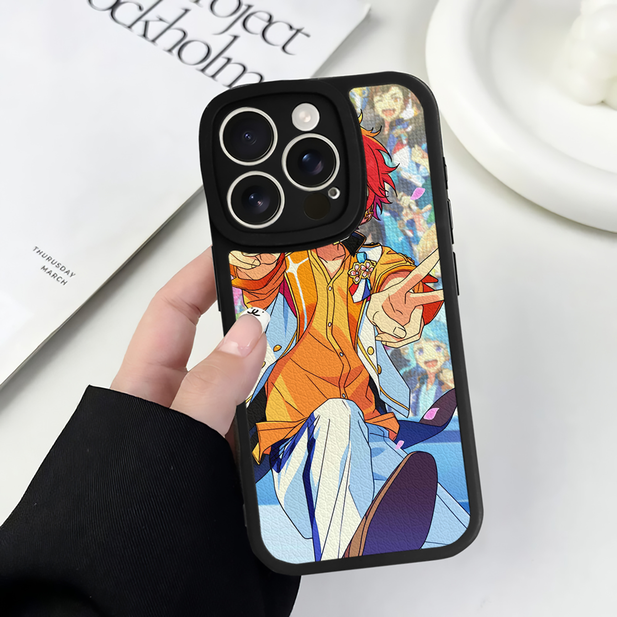 （画像用） あんさんぶるスターズ! Ensemble Stars 【iPhone 16シリーズ対応】シリコンスマホケース（レザー調） 材質：シリコン